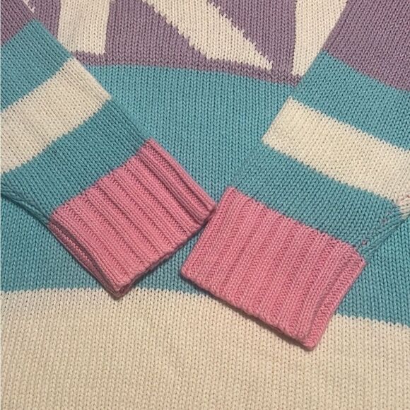 Show Me Your Mumu Ski In Pastel Cable Knit Oversized Sweater Size 2X NWT - Picture 4 of 13